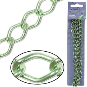 Anodized Aluminum Chain 14.4x9mm Lime Green *D* Qty:3ft
