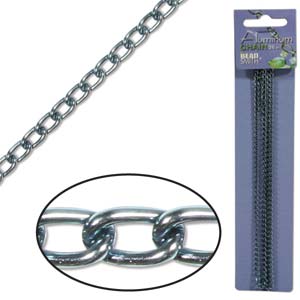 Anodized Aluminum Chain 6x3.6mm Steel Blue Qty:3ft