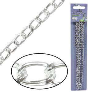 Anodized Aluminum Chain 9.3x5.3mm Bright Silver Qty:3ft
