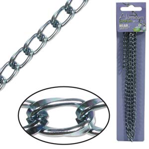 Anodized Aluminum Chain 9.3x5.3mm Steel Blue Qty:3ft