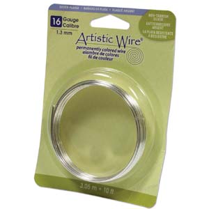 Artistic Wire 16 Gauge Non-Tarnish Silver Qty:10 ft bag
