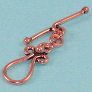 Bali Style Genuine Copper Toggle-Elongated Twist 11mm Qty:1