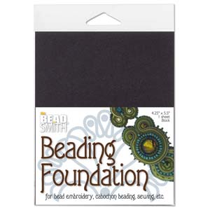 1 Sheet Beading Foundation by The BeadSmith Black 4.25x5.5