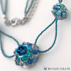 Miyuki Kit Azure Rose Necklace