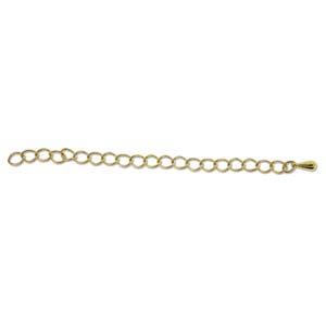 Brass Plated Extender Chain 3 inches Qty:5