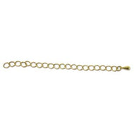 Brass Plated Extender Chain 3 inches Qty:5