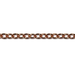 Bright Copper Plated Chain Cable 3.79mm Qty:1 foot