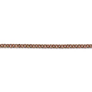 Bright Gold Plated Chain Rolo 0.87mm Qty:1 foot