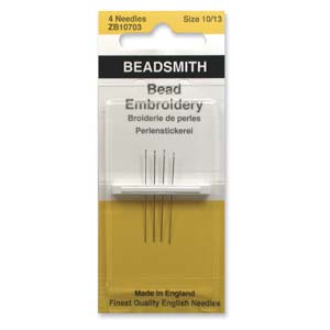 Pack 4 Bead Embroidery Needles #10, 12 and 13
