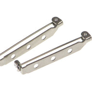 Bar Pins 1.5in Rhodium Color Qty:10