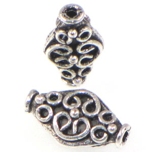 Bali Style Antique Silver Plated Beads Diamond 14mm Qty:1