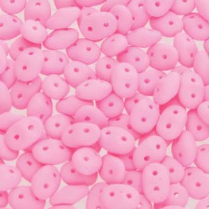 Czech Superduo Beads 2.5x5mm Bondeli Matte Soft Pink Qty:10g