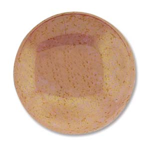 Cabochon Czech Glass Round 24mm Pink Coral Lumi Qty:1