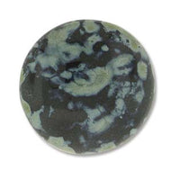 Cabochon Czech Glass Round 24mm Black Picasso Qty:1