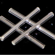Czech Bugles 30mm Crystal Silver Lined Qty:40