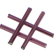 Czech Bugles 30mm Purple Silver Lined Qty:40