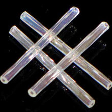 Load image into Gallery viewer, Czech Bugles 30mm Twisted Crystal AB Qty:40
