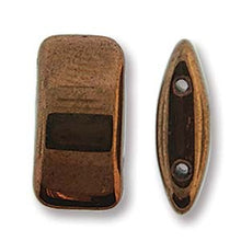 Load image into Gallery viewer, Czech Carrier Beads 9x17mm Bronze Qty:15 Strung
