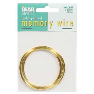Memory Wire Gold Plate 2-1/4inch (Bracelet Size) Qty:12 Turns