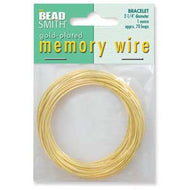 Memory Wire Gold Plate 2-1/4inch (Bracelet Size) Qty:70 Turns