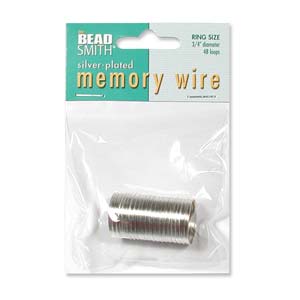 Memory Wire Silver Plate 3/4inch (Ring Size) Qty: 48 Turns