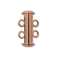 Copper Plated Multi Strand Slide Clasp 16mm 2 Strand Qty:3