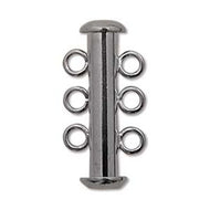 Black Oxide Multi Strand Slide Clasp 21mm 3 Strand Qty:3