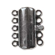Black Oxide Multistrand Push Clasp 6x15mm Qty:3