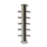 Black Oxide Slide Clasp Vertical Multistrand 5 Loops 31mm Qty:2