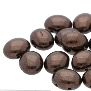 Czech Candy Beads Oval 10x12mm Purple Bronze Qty:15 Beads