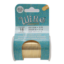 Load image into Gallery viewer, Craft Wire 18 Gauge Non-Tarnish Gold Qty:10 yds
