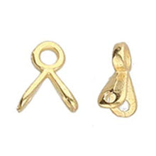 Load image into Gallery viewer, GemDuo Bead Ending &#39;Triades&#39; 24K Gold Plated Qty: 1
