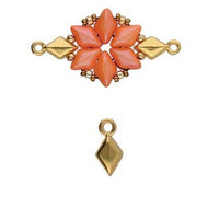 GemDuo Bead Ending 'Sykia' 24K Gold Plated Qty: 1