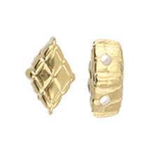 Load image into Gallery viewer, GemDuo Bead Substitute &#39;Plaka&#39; 24K Gold Plated Qty: 1
