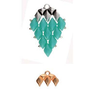 GemDuo Bead Ending 'Kalamos III' Rose Gold Plated Qty: 1