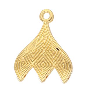 GemDuo Bead Ending 'Tourlos III' 24K Gold Plated Qty: 1