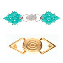 Load image into Gallery viewer, GemDuo Magnetic Clasp &#39;Gyalos&#39; 24k Gold Plated Qty: 1
