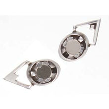 Load image into Gallery viewer, GemDuo Magnetic Clasp &#39;Gyalos&#39; Antique Silver Plated Qty: 1
