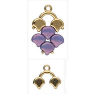 Ginko Bead Ending 'Kastro II' 24k Gold Plated Qty: 1