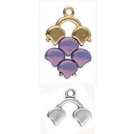 Ginko Bead Ending 'Kastro II' Antique Silver Plated Qty: 1