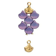 Ginko Bead Ending 'Padanassa' 24K Gold Plated Qty: 1