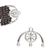 8/0 Bead Ending 'Amatos III' Antique Silver Plated Qty: 1