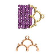 8/0 Bead Ending 'Lakos III' Rose Gold Plated Qty: 1