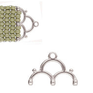8/0 Bead Ending 'Lakos III' Antique Silver Plated Qty: 1