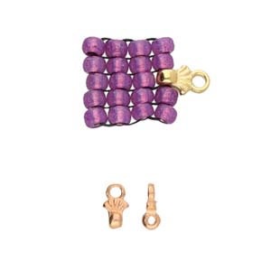8/0 Bead Ending 'Pilos' Rose Gold Plated Qty: 1