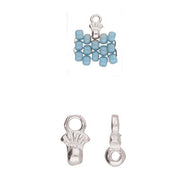 8/0 Bead Ending 'Pilos' Antique Silver Plated Qty: 1