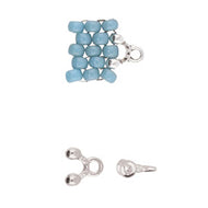 8/0 Bead Ending 'Alona ii' Antique Silver Plated Qty: 1
