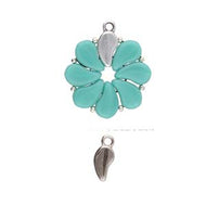 Paisley Duo Bead Ending 'Mamaku' Antique Silver Plated Qty: 1