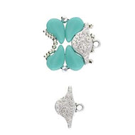 Paisley Duo Bead Ending 'Aosa' Antique Silver Plated Qty: 1