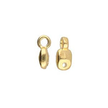 Load image into Gallery viewer, Superduo Bead Ending &#39;Vourkoti&#39; 24K Gold Plated Qty: 1
